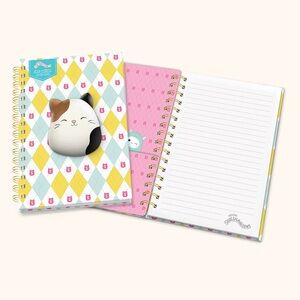 Squishmallows puff on the cover medium spiral notebook/160 pages/pocket - NWT